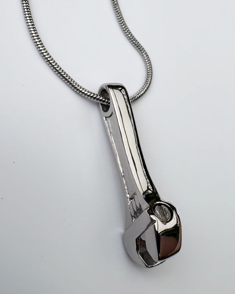 Stainless Steel Wrench Memorial Urn Pendant with chain