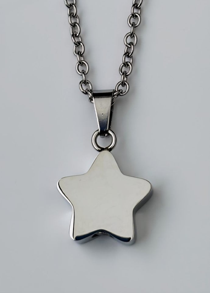 Stainless Steel Star Memorial Urn Pendant – A Shining Tribute