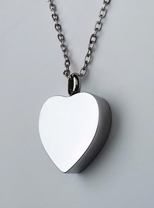 Stainless Steel Heart Memorial Urn Pendant – Love Held Close Forever