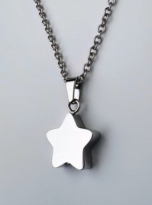 Stainless Steel Star Memorial Urn Pendant – A Shining Tribute